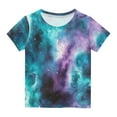 thumbnail image 2 of Spazoro Big Boys Girls Shirts Tee, Crew Neck Short Sleeve Graphic T-Shirts Universe Print Casual Summer Tops for Unisex Sky Blue Size 9 T, 2 of 5