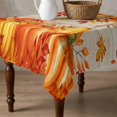 thumbnail image 4 of Autumn Pumpkin Table Cloth Waterproof Tablecloths, Thanksgiving Orange Red Vintage Wooden Tablecloth Dining Table Cover for Kitchen Party Tabletop Outdoor, Square Tablecloth 54x54 Inch, 4 of 9