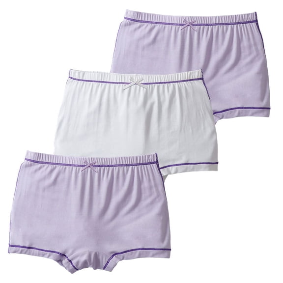 ATOGUTA Girls Underwear Size 7 Soft Short Girls Child Underpants Undies Panties Briefs 3 Pack Purple