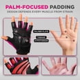 thumbnail image 5 of WYOX Weight Lifting Gloves Pink M, Gym Gloves for Women, Fitness Gloves with Wrist Wraps, Weightlifting Accessories, 5 of 10