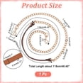 thumbnail image 2 of Zinc Alloy Curb Chain Crossbody Bag Straps Leather Bag Chains with Alloy Swivel Eye Bolt Snap Hooks Saddle Brown 1180mm, 2 of 7