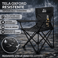 thumbnail image 4 of 3 Sillas Plegables De Playa, Campamento Y Exteriores. negro, 4 of 9