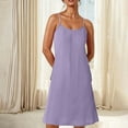 thumbnail image 4 of Cinvoph Robe d'Été pour Femmes à Encolure Carrée, à Volants, à Bretelles Spaghetti, Sans Manches, Mini-Robe, Robe de Plage pour Vacances et Fêtes, 4 of 6