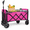 Pink, variant on Upgraded Expandable Dual-Layer Utility Wagon with 5" All-Terrain Wide Wheels, Heavy Duty Collapsible Wagon for Camping, Shopping and Gardening, 220lbs Capacity Foldable Garden Cart,