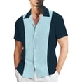 thumbnail image 1 of Wyzesi Chemise Rayée Homme Boutonnée Chemise Imprimée Numérique 3D Rayée Couture Été Manches Courtes Grande Taille Chemise Décontractée Chemise de Compression Homme Manches Longues Chaude, 1 of 4