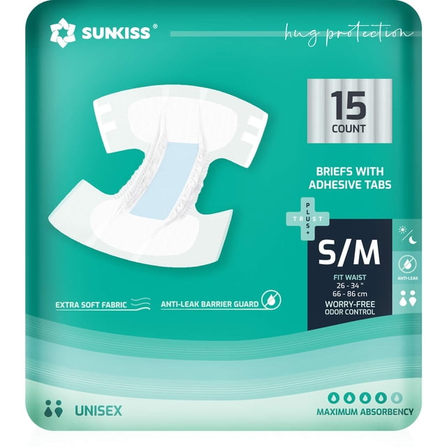 Pañales para adultos SUNKISS TrustPlus con máxima capacidad de absorción