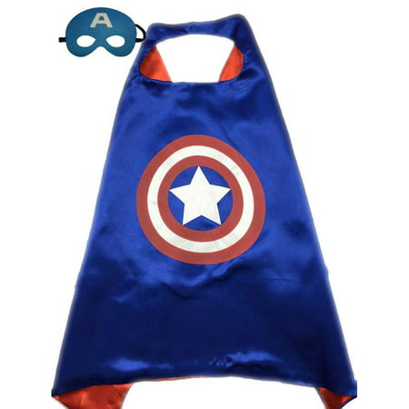 Superhero or Princess CAPE & MASK SET Kids Childrens Halloween Costume Cloak