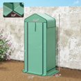 thumbnail image 3 of Outsunny 4-Tier Mini Greenhouse with Mesh Roof, Portable Outdoor Plant Shelving Unit with UV Resistant PE Cover and Steel Frame, 27.6"L x 19.7"W x 62.2"H, Green, 3 of 8