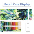 thumbnail image 2 of 1Pack 36/48/72 Slots Colored Pencil Wrap Pencils Roll Holder Coloring Pencils Organizer Holder Colored Pen Paint Brush Storage Pouch Portable for Artist Student (Painting Ocean, 72 Slots), 2 of 6