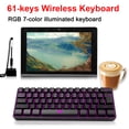 thumbnail image 1 of Kuymtek G61 61 Teclas RGB 2.4G Teclado inalámbrico para juegos compatible con Bluetooth (Negro), 1 of 9