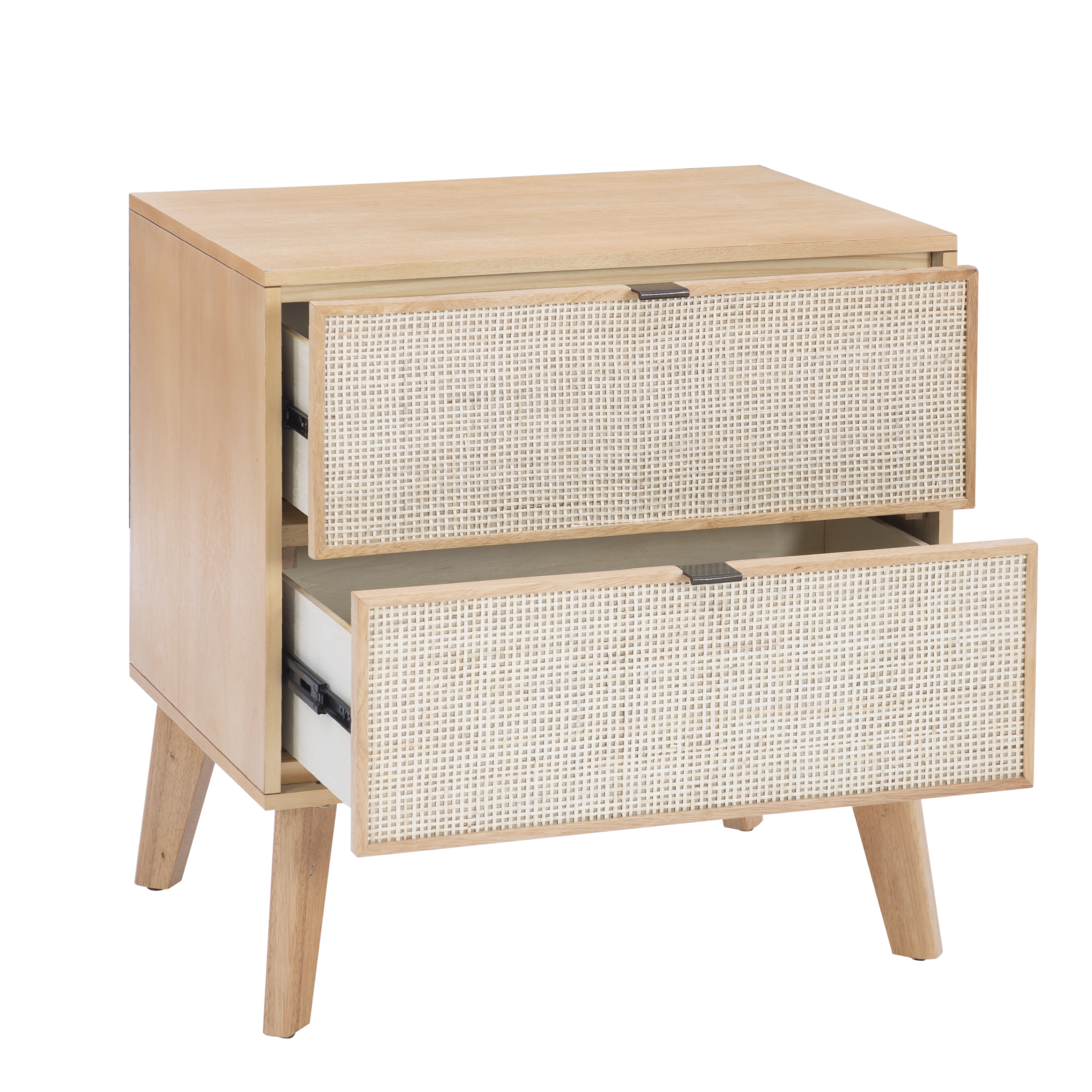 Powell Beelner 2-Drawer Nightstand, Natural Cane