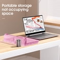 thumbnail image 6 of Dual Monitor Stand Riser, 3-Layer Pink Acrylic Desk Organizer with -Slip Pads for 2 Screens, 6 of 6
