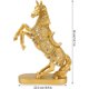 thumbnail image 2 of Estatua de caballo de pie, escultura de caballo dorado, decoración de Feng Shui, decoración de oficina en el hogar, decoración de escritorio, decoración de mesa, estatua de arte de caballo, 2 of 5