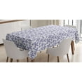 thumbnail image 1 of Butterfly Tablecloth, Continuous Pattern of Monotone Abstract Winged Delicate Insect, Rectangle Satin Table Cover Accent for Dining Room and Kitchen, 60" X 90", Lavender Blue Dark Grey, by Ambesonne, 1 of 2