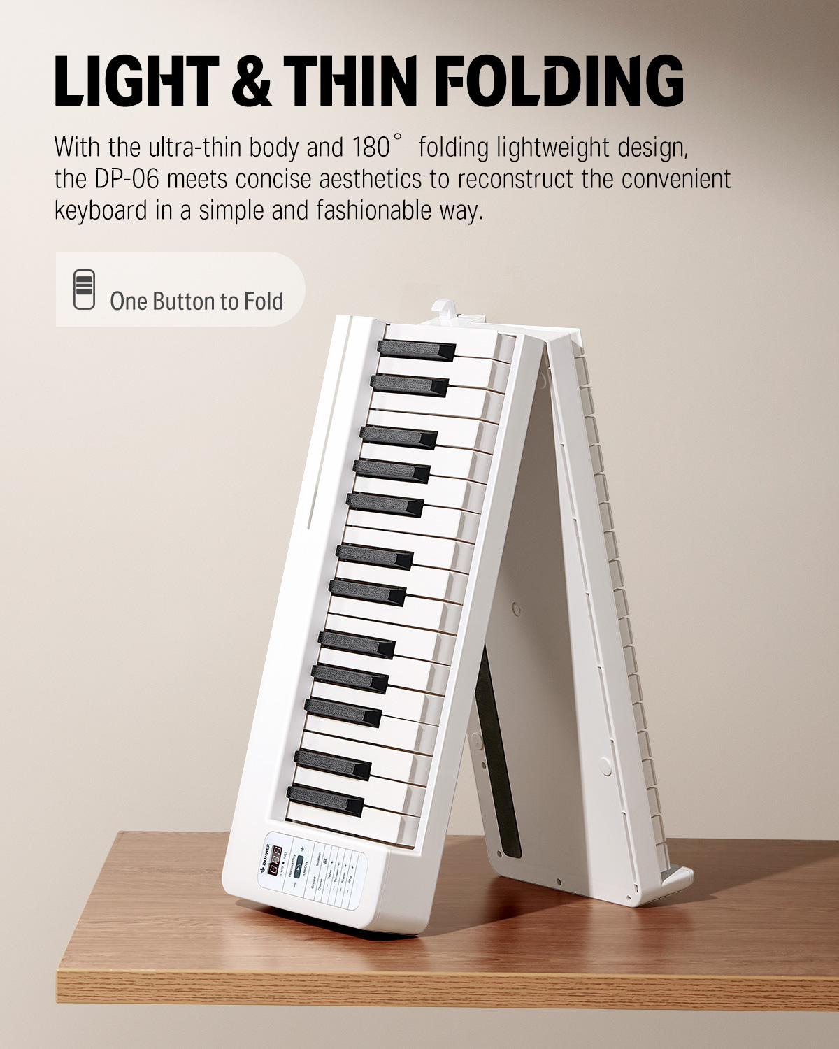 Donner DP-06 61-Key Folding Bluetooth Keyboard Piano photo 7