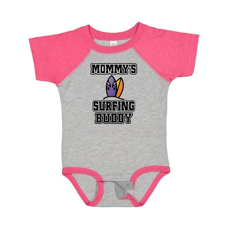 

Inktastic Mommy Surfing Buddy Surfboard Gift Baby Boy or Baby Girl Bodysuit