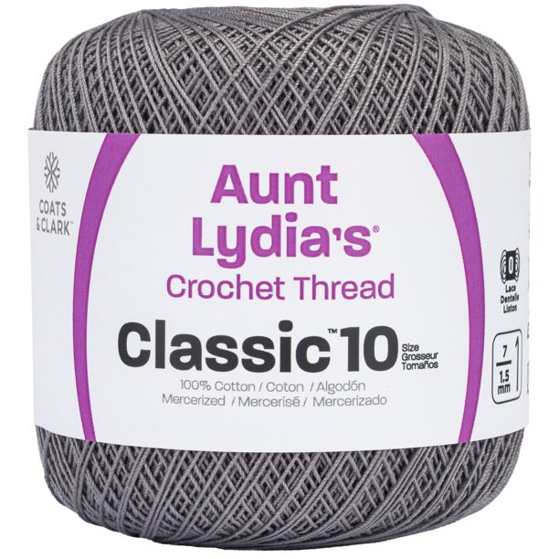 Aunt Lydia's Classic Crochet Thread Size 10Stone
