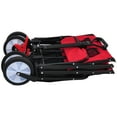 thumbnail image 6 of Harper & Bright Designs Folding station wagon garden shopping ATV with back frame and retractable handle, Max load 220lbs, 53.5''L×20.1''W×42.52''H, Red, 6 of 9