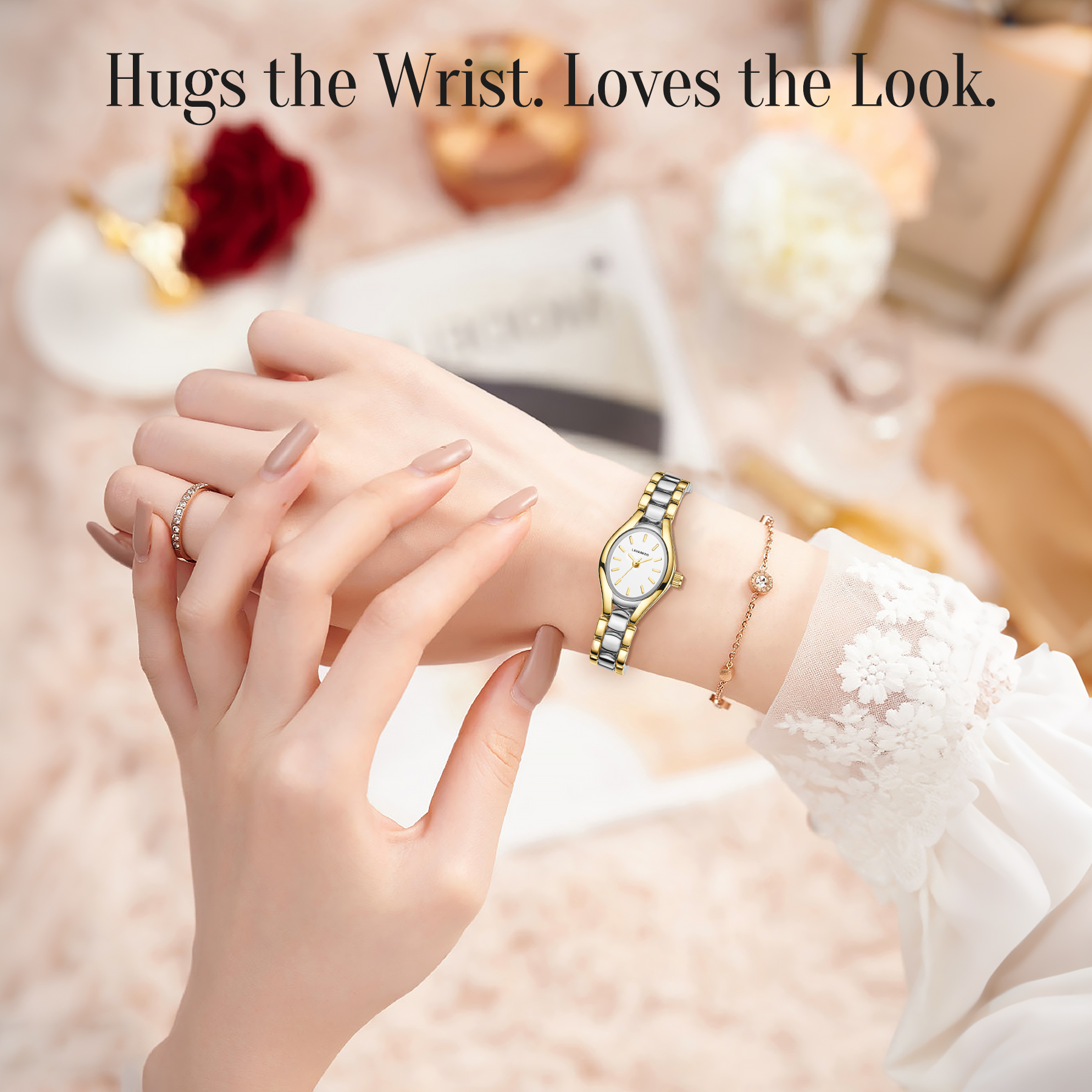 Watches for woman Ladies Quartz Watch Unique Oval Dial with Stainless Steel Strap Waterproof Woman Watch Gift for Woman