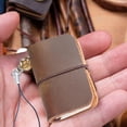thumbnail image 3 of SIEYIO Genuine Pocket Notebook Compact Pocket Ledger Keychain for Coffee Shop Scribbles and Journeys, 3 of 20