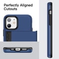 thumbnail image 5 of JETech Wallet Case for iPhone 12/12 Pro 6.1-Inch with Card Holder, Dual Layer Shockproof Protective Phone Cover, Sliding Hidden Slot (Cobalt Blue), 5 of 7