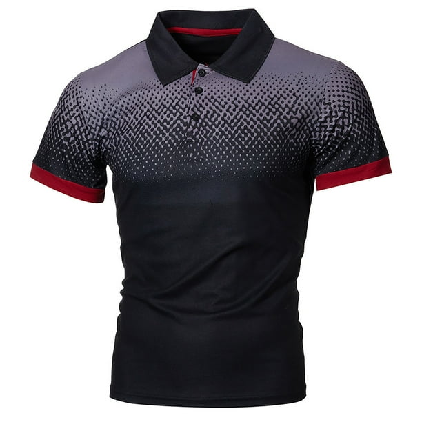 Mens Polo Shirt Short Sleeve Moisture-Wicking Performance Golf Shirt Casual  Tie Dye Slim Fit Shirts(Available in Big & Tall)