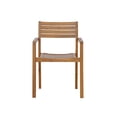 thumbnail image 6 of Harper & Bright Designs Outdoor Dining Set for 4, Garden Acacia Wood Round Table with Slatted Design and 4 Chairs, 5 Pieces Patio Dining Table Set, Natural, 6 of 15