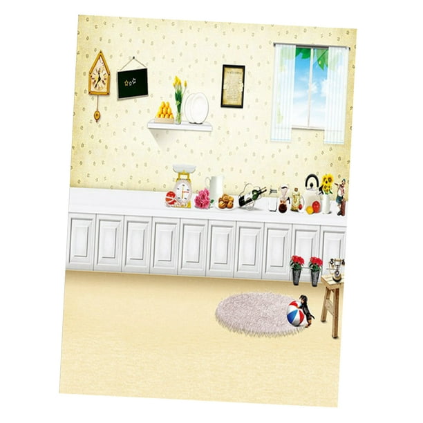Telón De Fondo De Fotografía En Miniatura, Decoración De Muñecas / Accesorios De Dormitorio 30x60cm Sunnimix Fondo de fotografía de muñeca