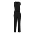 thumbnail image 5 of HAPIMO Women's 2 Piece Outfits - Ribbed Long Sleeve Jumpsuit Bodysuit + Long Open Front Cardigan Jackets Loungewear Sets Knitted Sweaters Tracksuits Black L, 5 of 9
