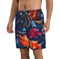 thumbnail image 2 of Disketp Men'S Swim Trunks Hawaiian Breathable Surf Beach Swimsuits Mesh Lining Beach Shorts With Pockets-Tropical Flower, 2 of 9