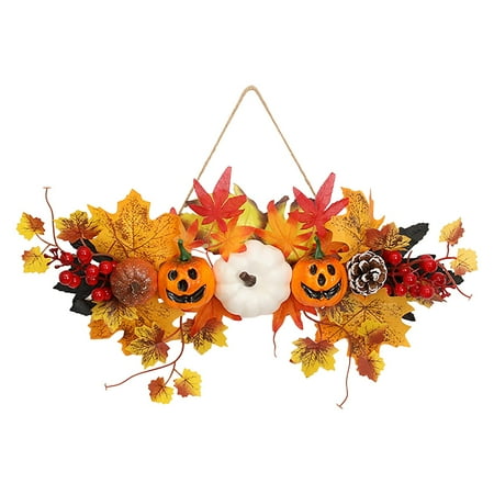 

Christmas Deal New Beautiful Festival Pumpkin Maple Leaf Metal Pendant: The Choice For Festive Atmosphere Decoration!