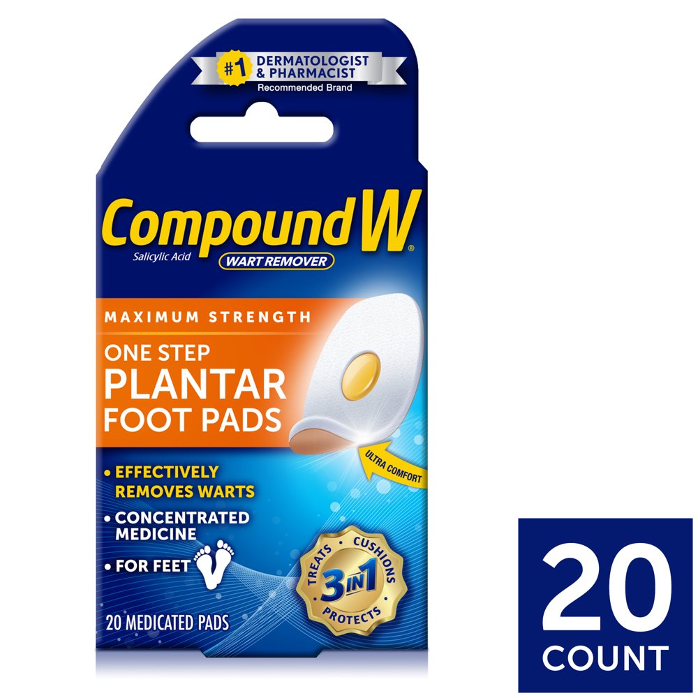 Compound W Maximum Strength One Step Plantar Wart Remover Compound W Maximum Strength One Step Plantar Wart Remover