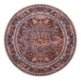 thumbnail image 3 of Unique Loom Timeless Collection Area Rug - Jude (5' Round Burgundy/Teal), 3 of 8