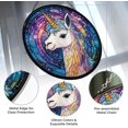 thumbnail image 2 of Magical Llama with Unicorn Horn Suncatcher Indoor/Outdoor Stained Glass Window Hanging Handmade Suncatchers Home Decor Garden Christmas Party Wedding Housewarming Gifts, 2 of 5