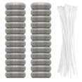 thumbnail image 1 of Trampas para pelusa SUNHE YHK de acero inoxidable, 24 piezas con cinchos, 1 of 7