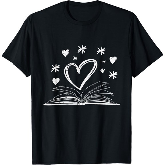 Bookworm Librarian Valentines Day Gift Book Reading T-Shirt