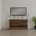 thumbnail image 5 of Alya Bath Paterno 60" Wood Double Freestanding Bathroom Vanity in Rosewood Brown, 5 of 7