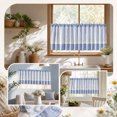 thumbnail image 4 of Blue and White Buffalo Check Plaid Window Valances Floral Lace Semi Sheer Kitchen Curtain Farmhouse Gingham Curtains Rod Pocket Valances for Living Room, 42"x18", 4 of 8