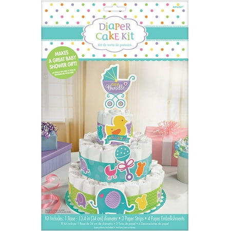 Baby Shower Diaper Cake Kit - Party Supplies - Walmart.com