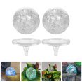 thumbnail image 2 of 2 juegos de esferas de cristal con soporte, decoración, adorno de bola agrietada transparente, bola decorativa artesanal, 2 of 4