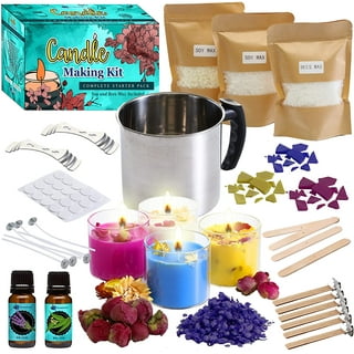 Hearts & Crafts DIY Complete Soy Wax Candle Making Kit - 1lb Soy Candle Wax  and All Candle Making Supplies Included and Candle Jars - Complete DIY  Candle Making Kit for Adults