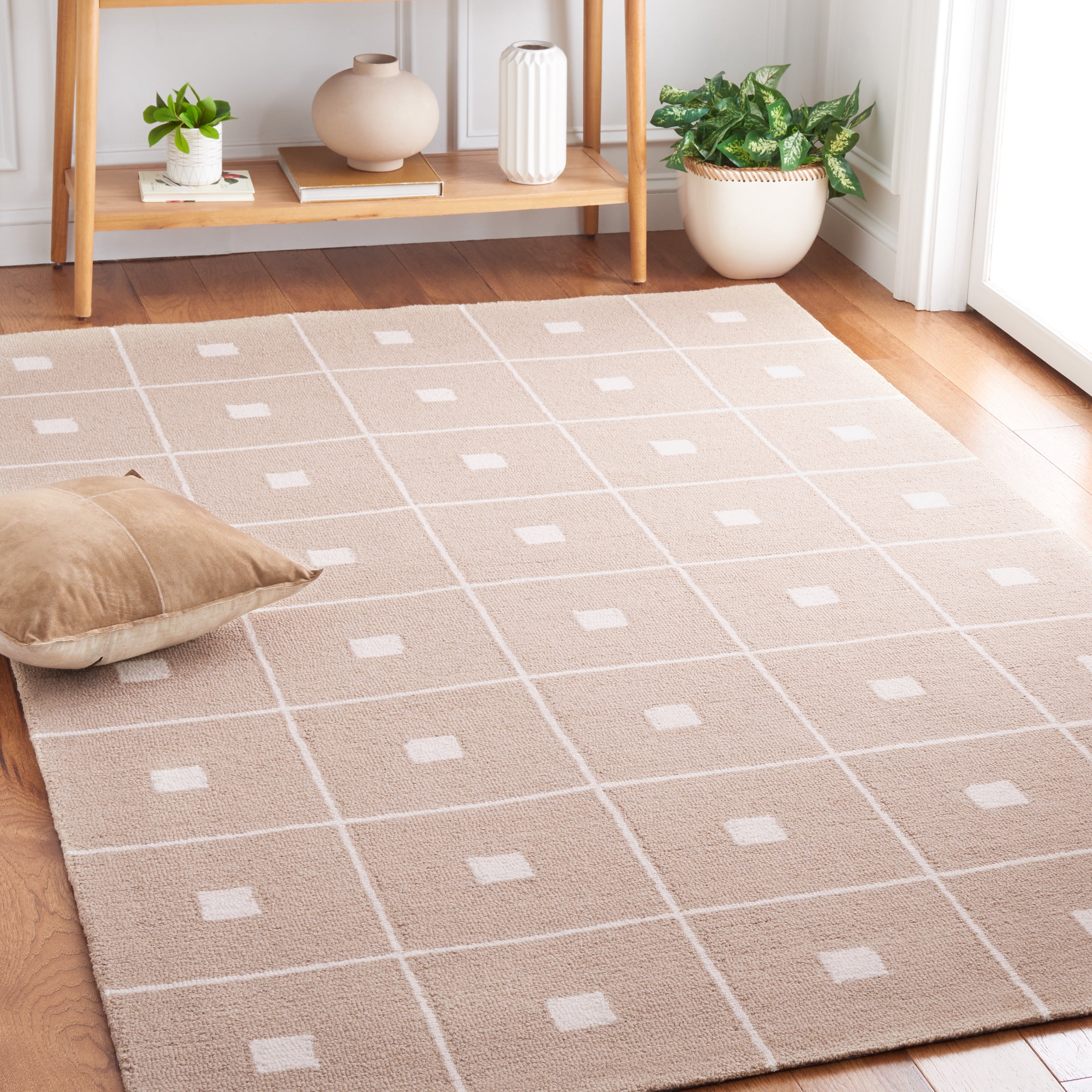 SAFAVIEH Martha Stewart Micro Loop Area Rug, Beige/Ivory, 5' x 8'