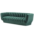thumbnail image 3 of Tufted Armchair and Sofa Set, Velvet, Green, Modern Contemporary Urban Design, Living Lounge Room Hotel Lobby Hospitality, 3 of 6