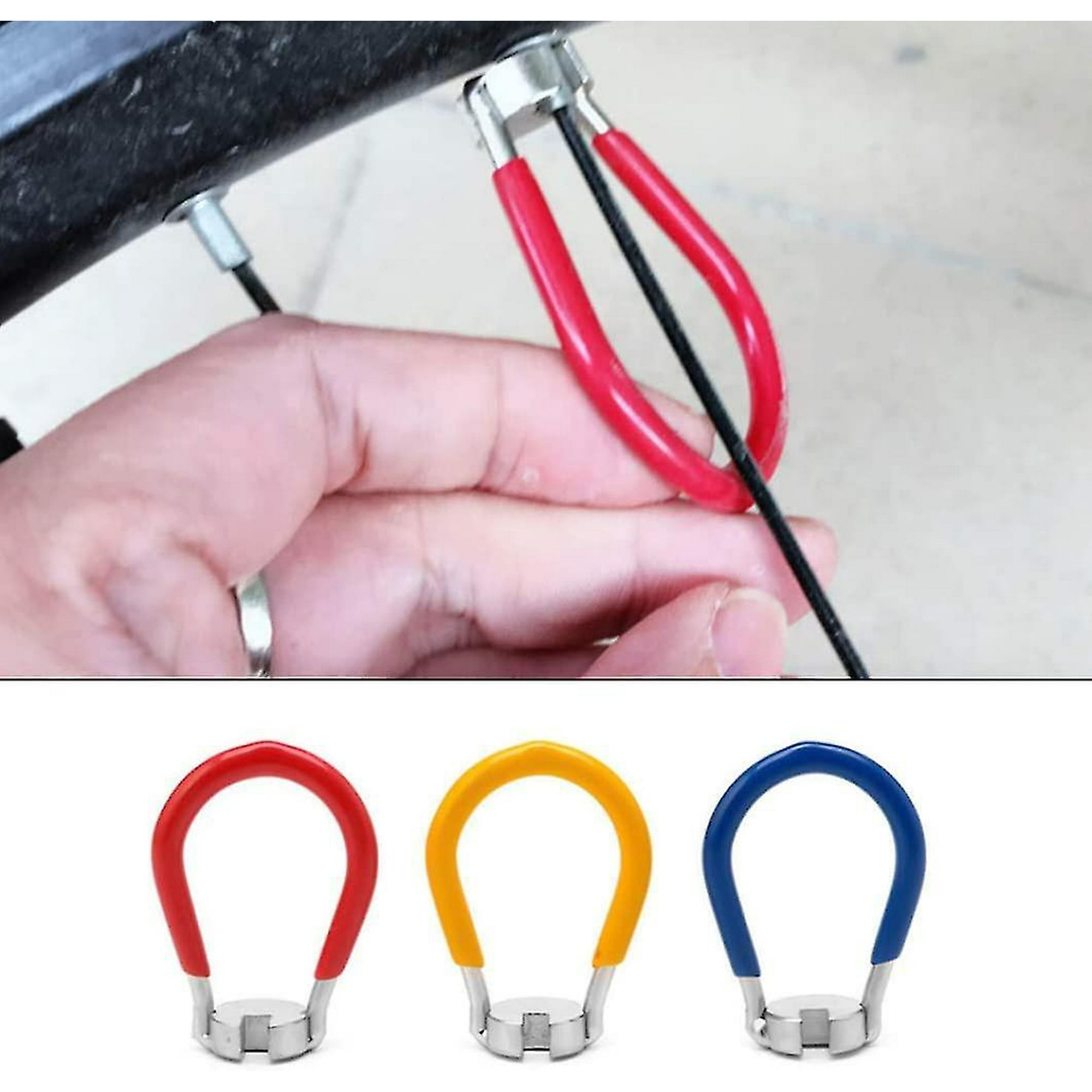 Bicycle Spoke Wrench Red Yellow Blue Bicycle Wheel Spoke Key Repair Kit Wrench Wire Adjustment Tool Bicycle Spoke Repair Kit