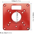 thumbnail image 2 of Router Table,Aluminum Router Table,120*120*8mm Aluminum Alloy Table Insert Plate Woodworking Tools Milling Trimming Machine with Rings, 2 of 5