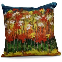 Simply Daisy Autumn Floral Print Outdoor Pillow