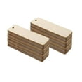 thumbnail image 2 of yuksok 20pcs Blank Wood Bookmark Bulk Tags Unfinished Wood Rectangle Hanging Label with, 2 of 9