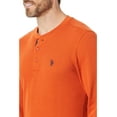 thumbnail image 3 of U.S. Polo Assn. Mens Orange Long Sleeve Classic Fit Thermal Henley Shirt Large, 3 of 3