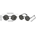 thumbnail image 2 of Adjustable Folding Polarized Sunglasses with Stepless Dimming - Round Frame Eyewear for Men and Women for Driving, Cycling, Fishing, Running, and Summer Outdoor Sports, Black-B, 5.12 Inch, 2 of 3