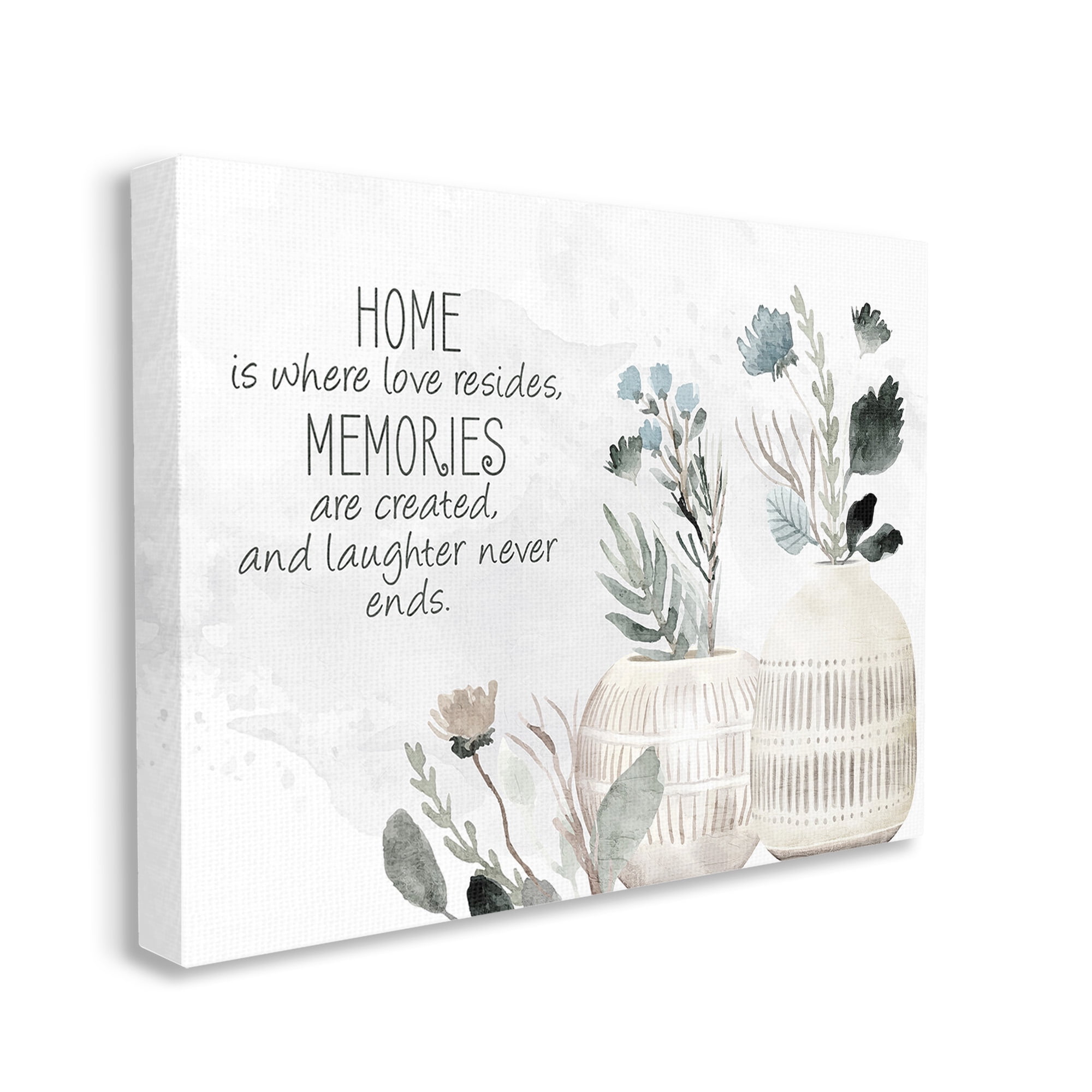 Stupell Industries Floral Where Love Resides Inspirational Painting Gallery Wrapped Canvas Art Print Wall Art, 30 x 24